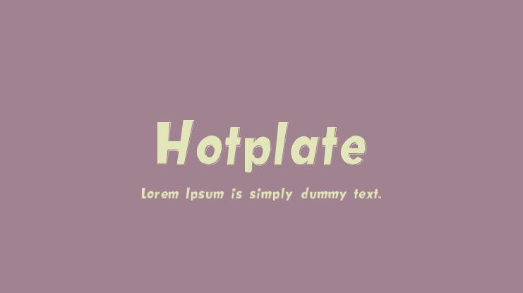 Hotplate Font