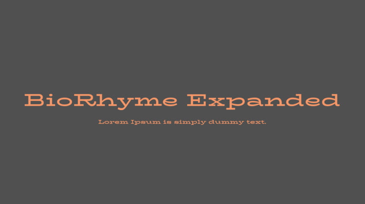 BioRhyme Expanded Font Family