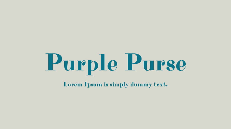 Purple Purse Font