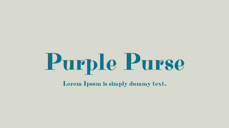 Purple Purse Font