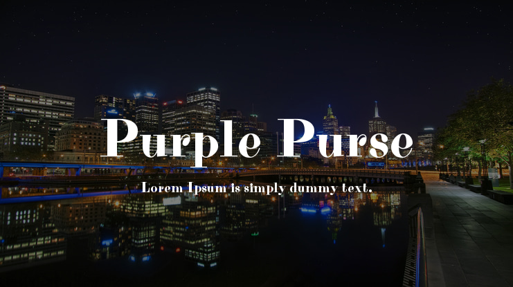 Purple Purse Font