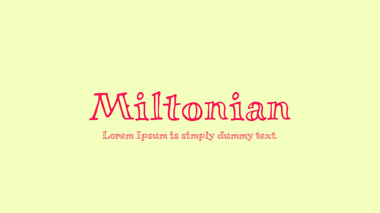 Miltonian Font