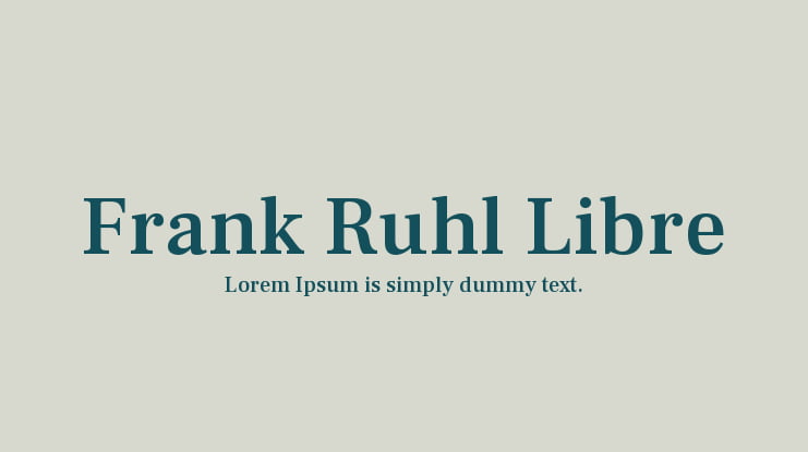 Frank Ruhl Libre Font Family