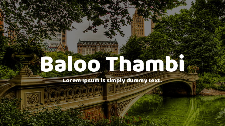 Baloo Thambi Font