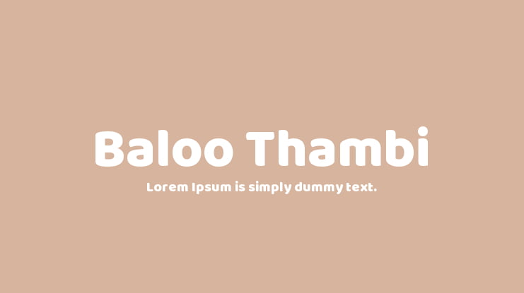 Baloo Thambi Font