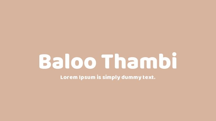 Baloo Thambi Font