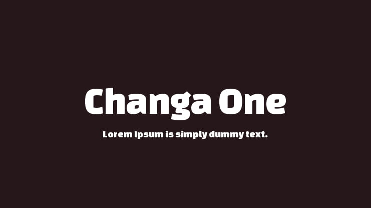 Changa One Font Family