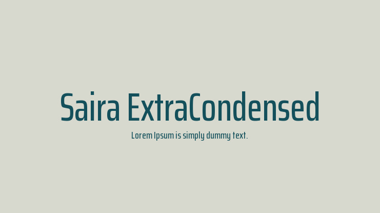 Saira ExtraCondensed Font Family