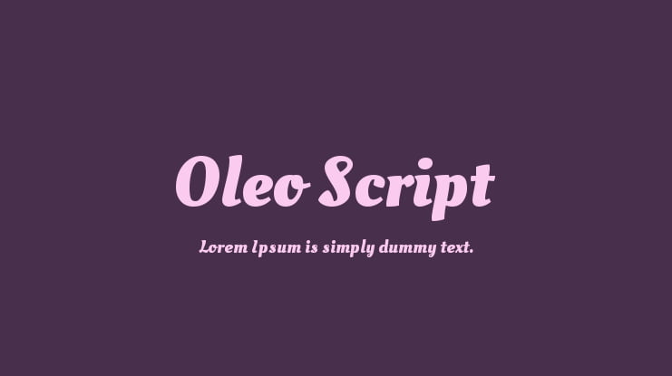 Oleo Script Font Family
