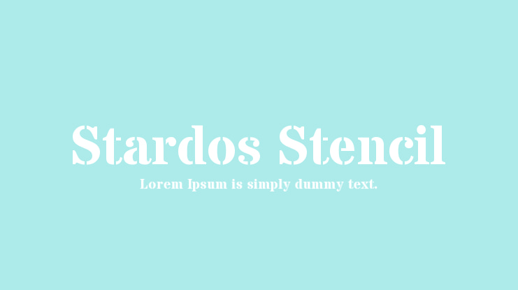 Stardos Stencil Font Family