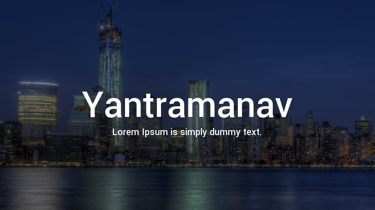 Yantramanav Font Family