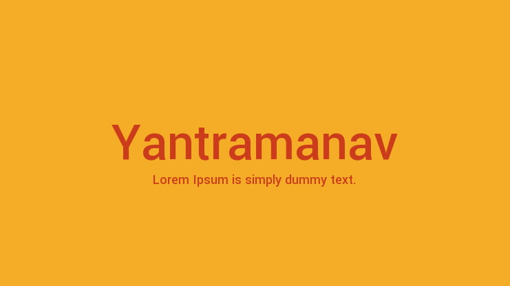 Yantramanav Font Family