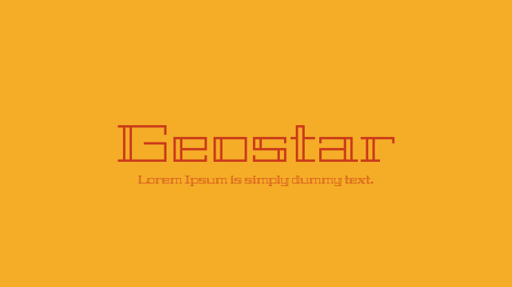 Geostar Font
