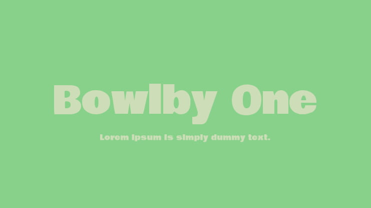 Bowlby One Font
