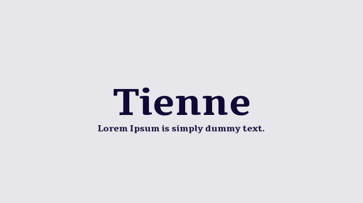 Tienne Font Family