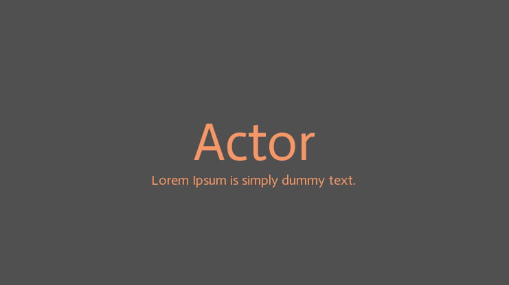 Actor Font