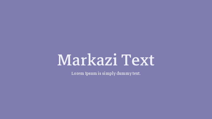 Markazi Text Font