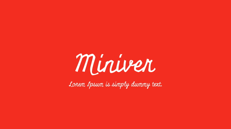 Miniver Font