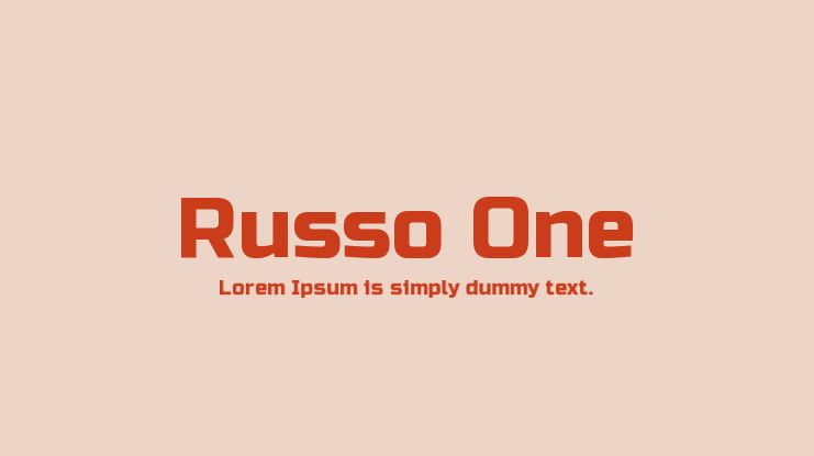 Russo One Font