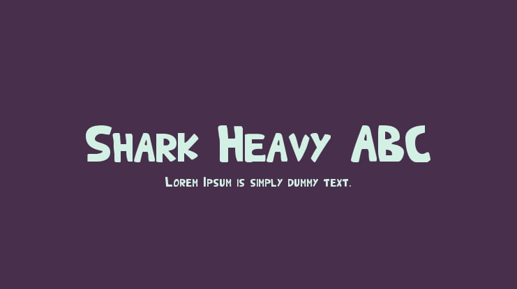 Shark Heavy ABC Font