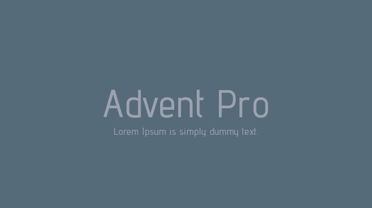 Advent Pro Font Family