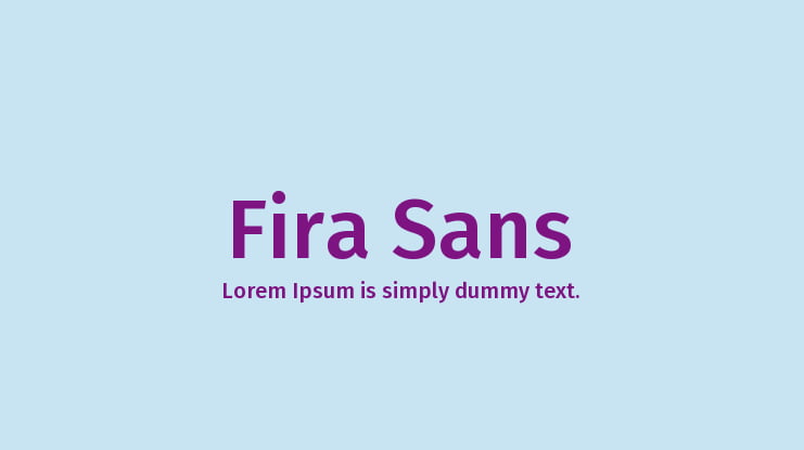 Fira Sans Font Family