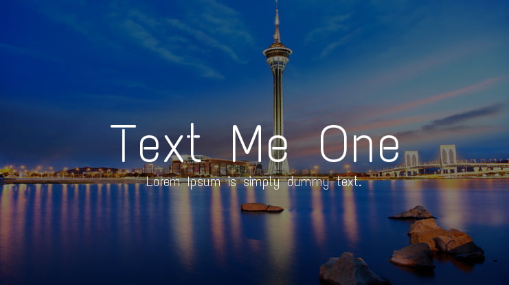 Text Me One Font