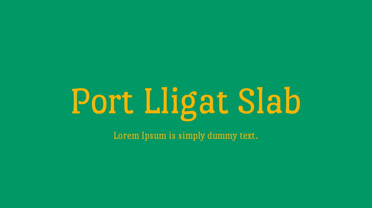 Port Lligat Slab Font