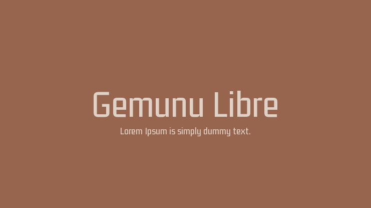 Gemunu Libre Font Family