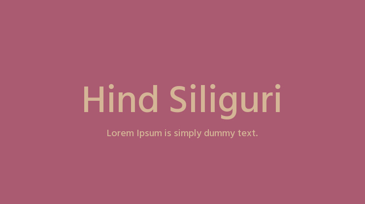 Hind Siliguri Font Family