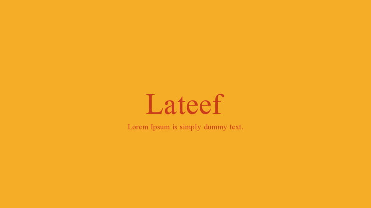 Lateef Font Family