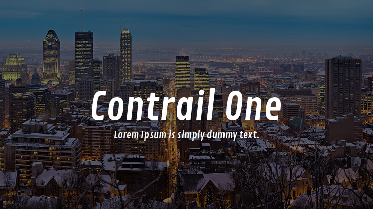 Contrail One Font