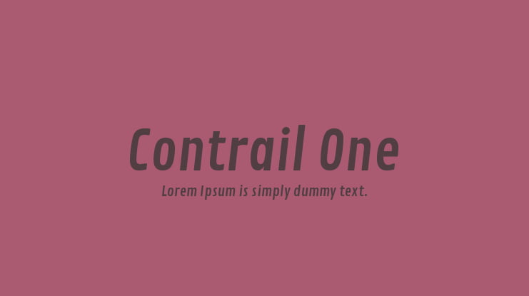 Contrail One Font