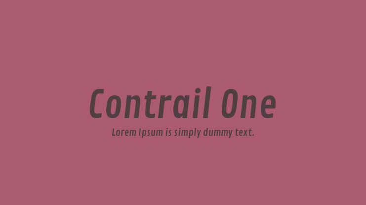 Contrail One Font