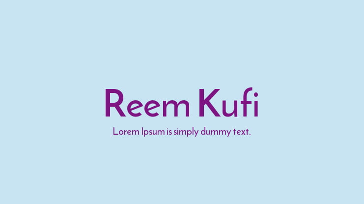 Reem Kufi Font Family