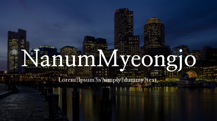 NanumMyeongjo Font Family