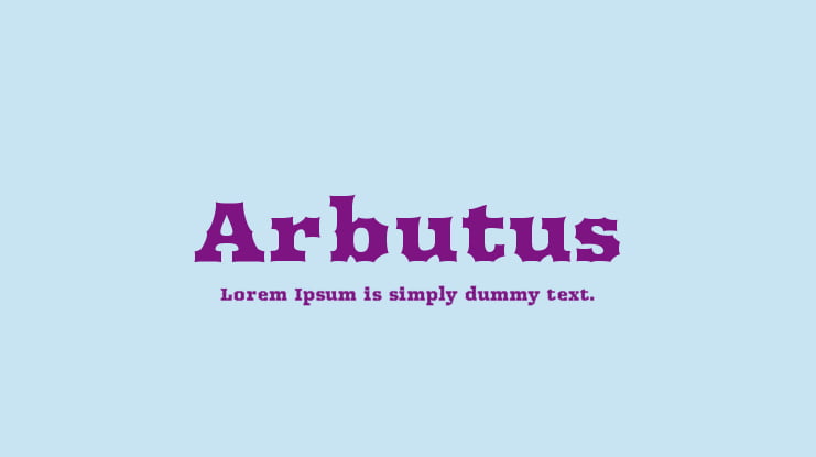 Arbutus Font