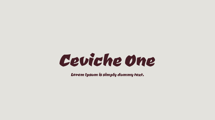 Ceviche One Font