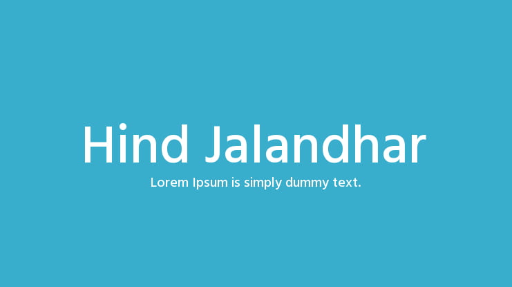 Hind Jalandhar Font Family