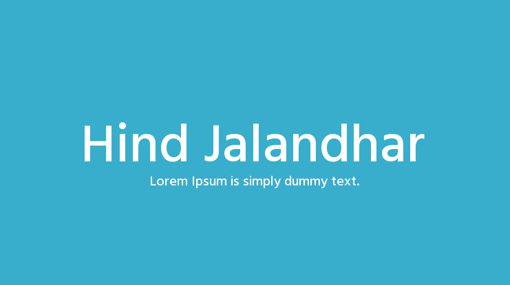 Hind Jalandhar Font Family