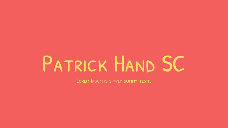 Patrick Hand SC Font Family