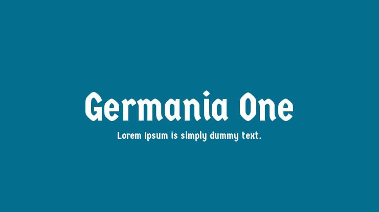 Germania One Font