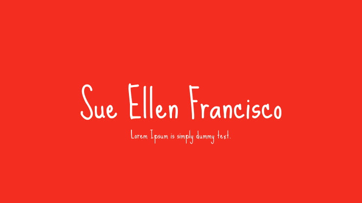 Sue Ellen Francisco Font Family