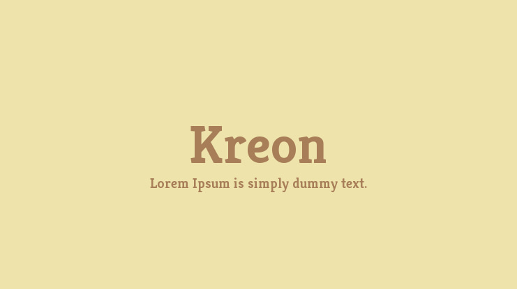 Kreon Font Family