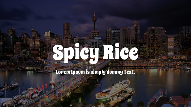Spicy Rice Font