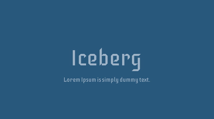 Iceberg Font