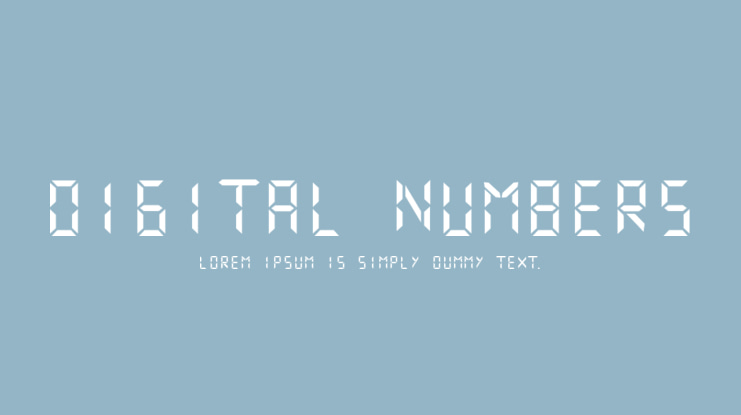 Digital Numbers Font