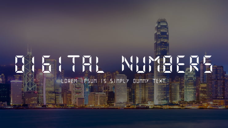 Digital Numbers Font