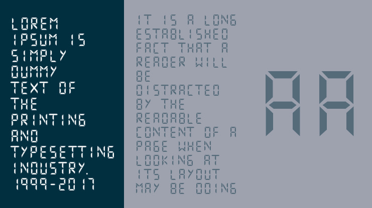 Digital Numbers Font