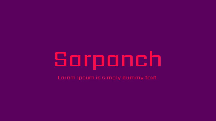 Sarpanch Font Family